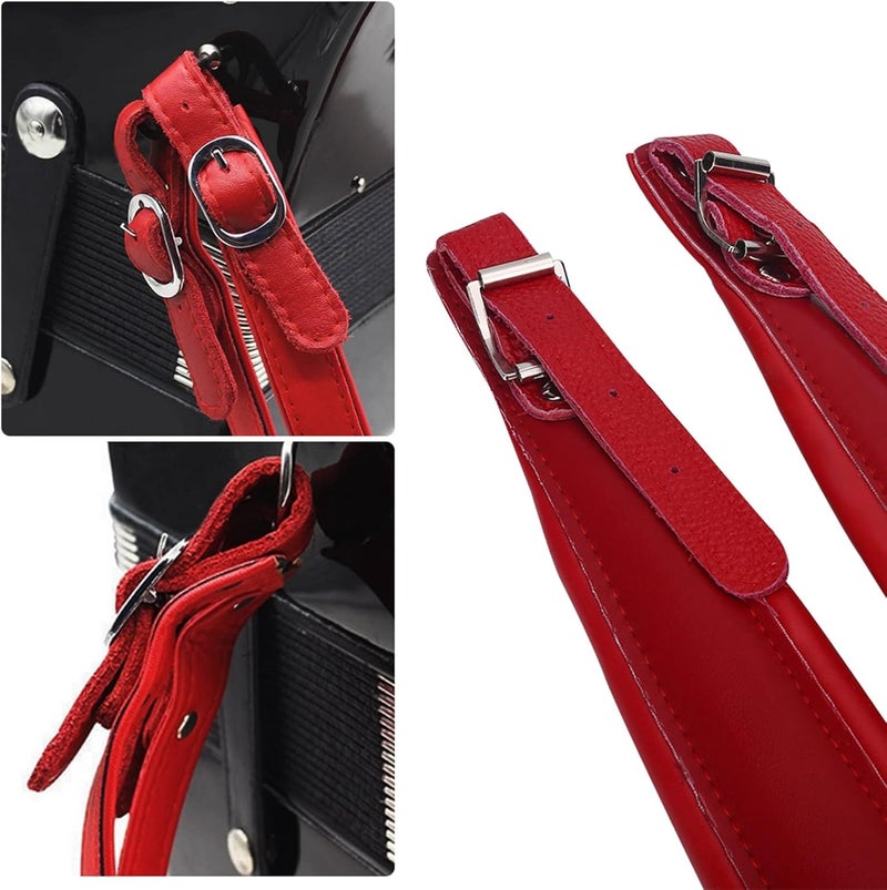 Milltrip Accordion Shoulder Straps - Adjustable PU Leather Belts for 16-120 Bass Accordions, Comfort Wide Padded - Image 1